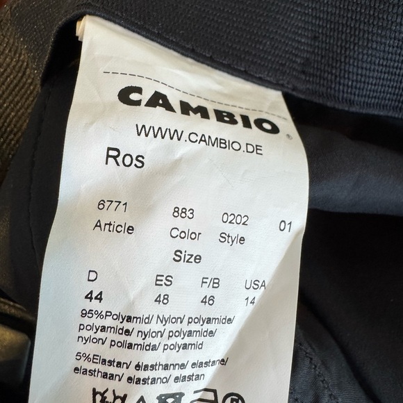 Cambio Black and Navy Check Dress Pant - Picture 4 of 5